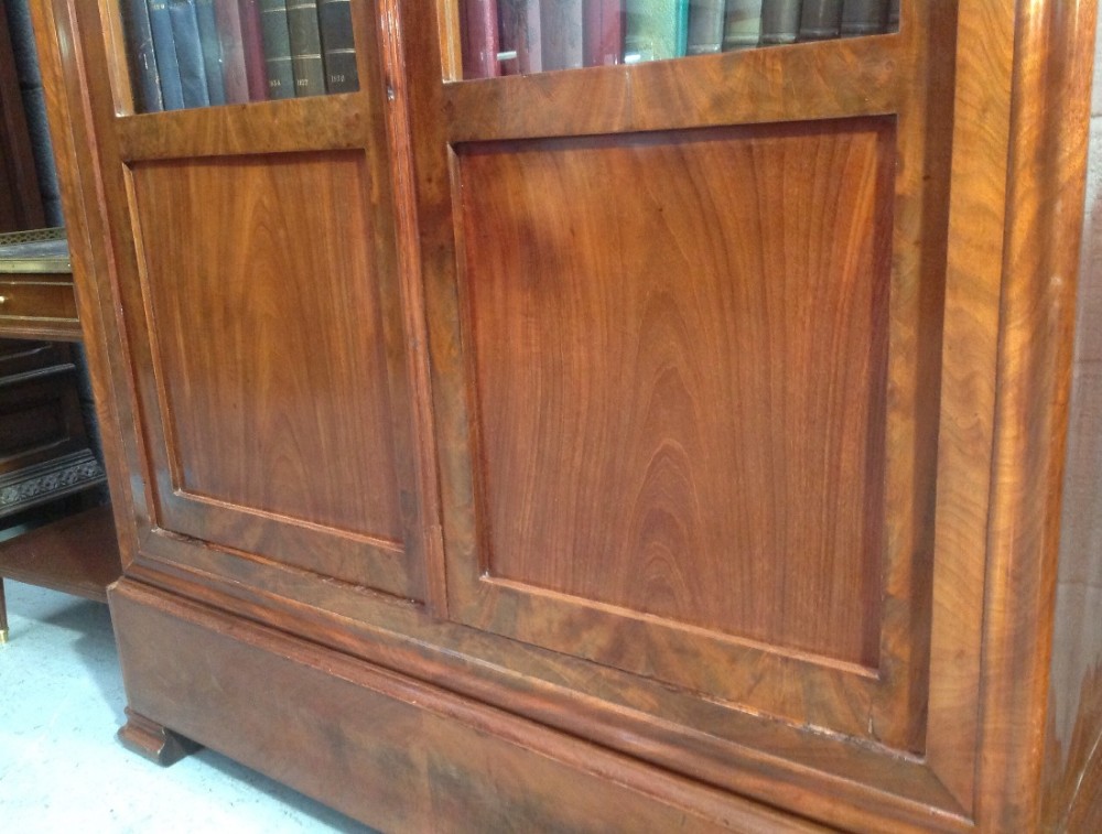 FRENCH MAHOGANY GLAZED BOOKCASE View IX