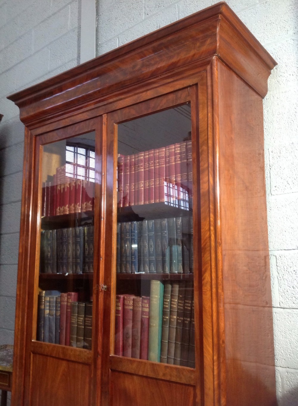 FRENCH MAHOGANY GLAZED BOOKCASE View XI