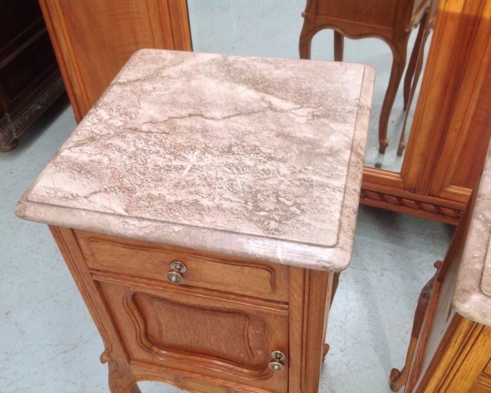 PAIR OF FRENCH OAK BEDSIDE CABINETS View V
