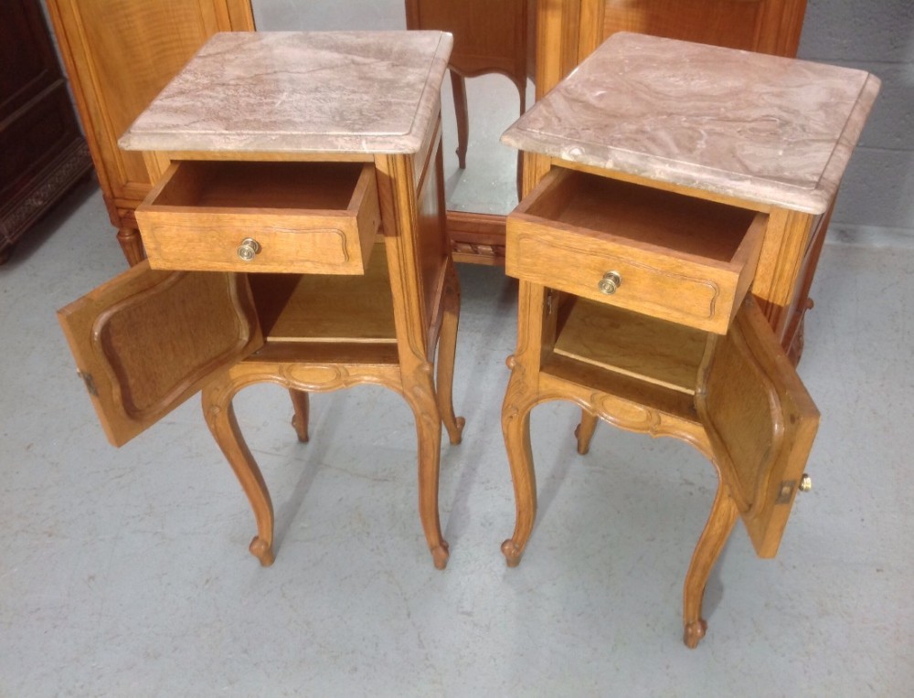 PAIR OF FRENCH OAK BEDSIDE CABINETS View VII