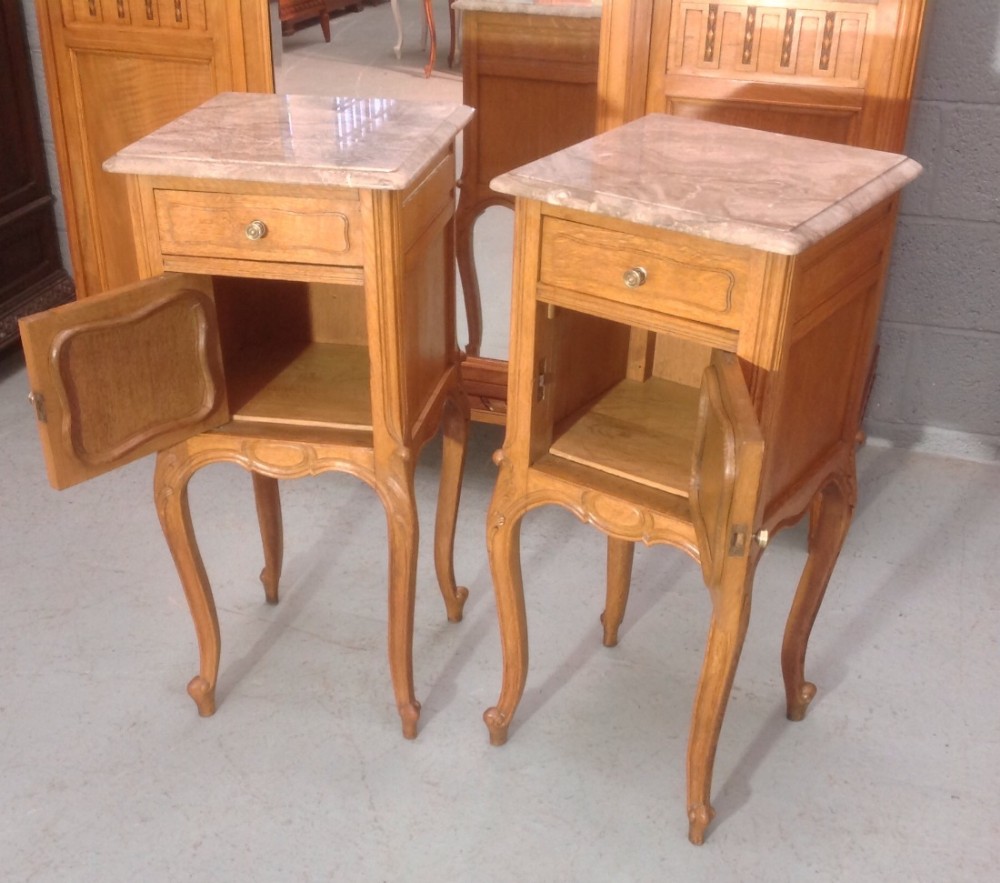 PAIR OF FRENCH OAK BEDSIDE CABINETS View VIII