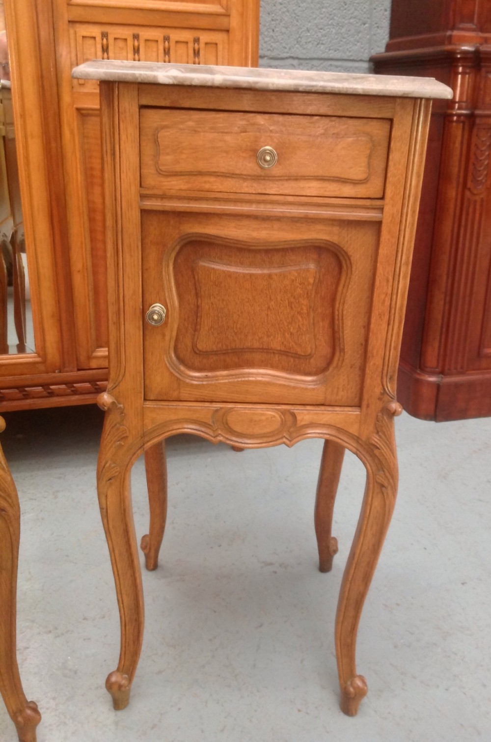 PAIR OF FRENCH OAK BEDSIDE CABINETS View X