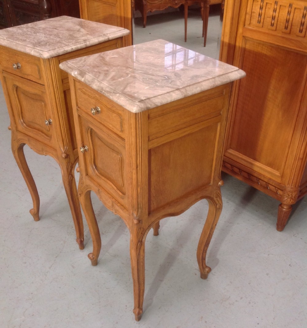 PAIR OF FRENCH OAK BEDSIDE CABINETS View VI