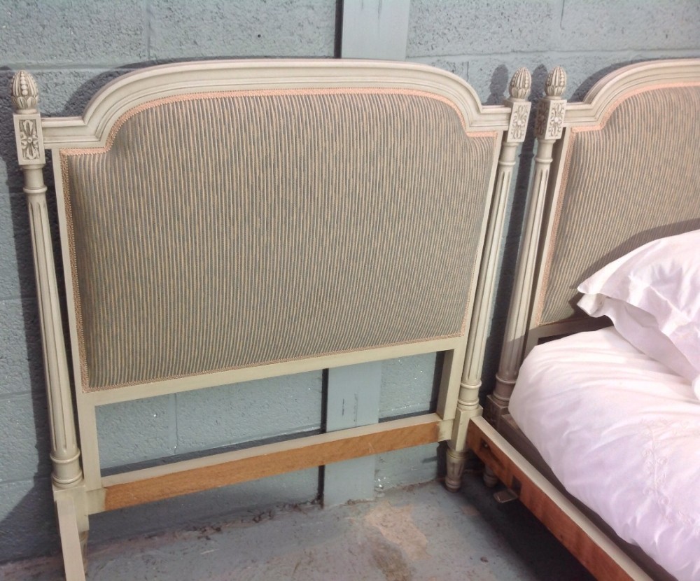 PAIR OF FRENCH UPHOLSTERED SINGLE BEDS View VI