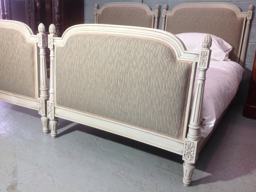 PAIR OF FRENCH UPHOLSTERED SINGLE BEDS View VII