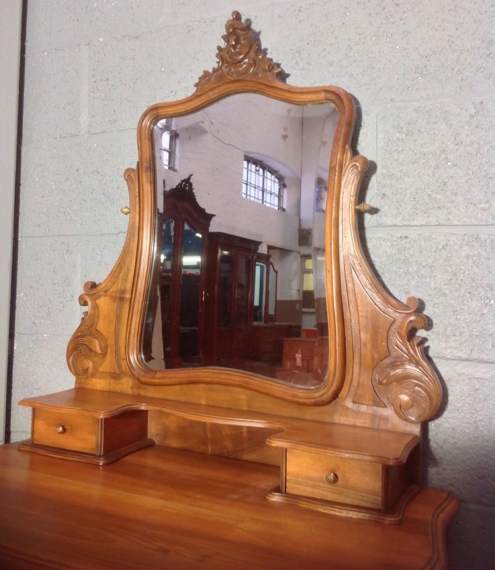 CARVED WALNUT FRENCH DRESSING TABLE  View III