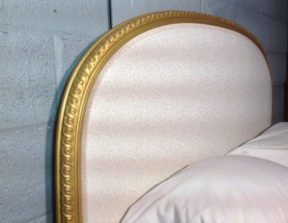 FRENCH GILT KING SIZE UPHOLSTERED BED View VI