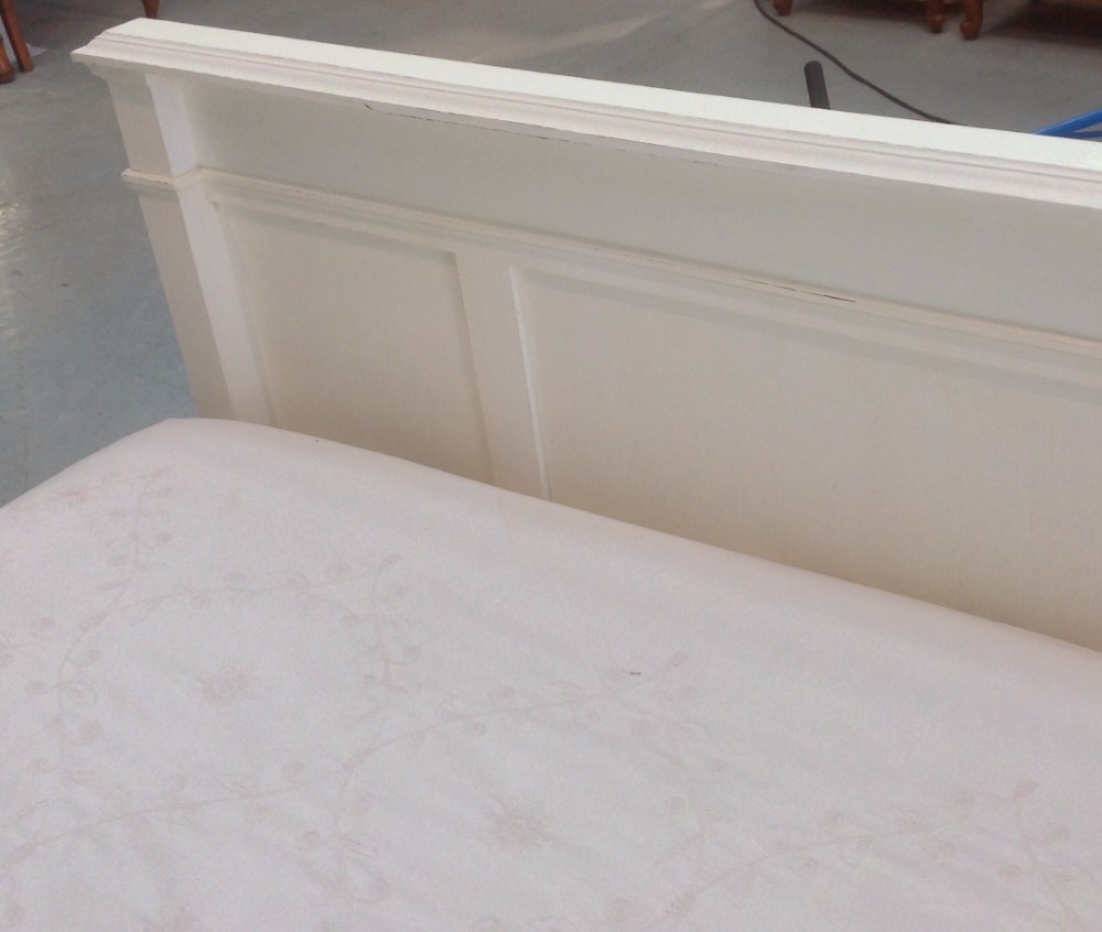 CARVED OAK FRENCH OAK PAINTED BED View VII