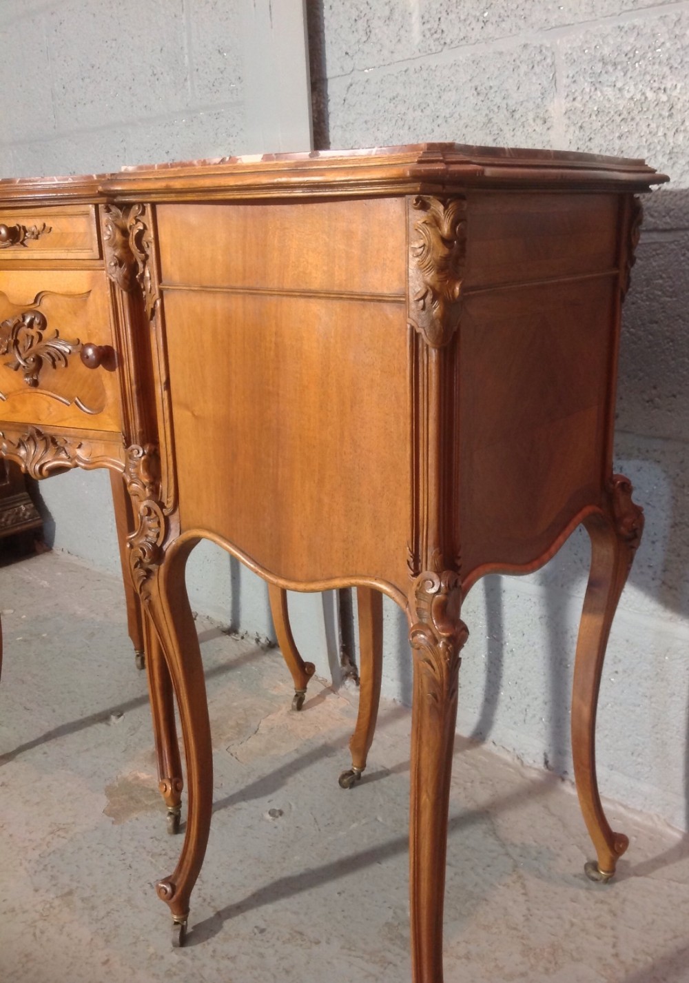 PAIR OF FRENCH WALNUT BEDSIDE CABINETS View IX