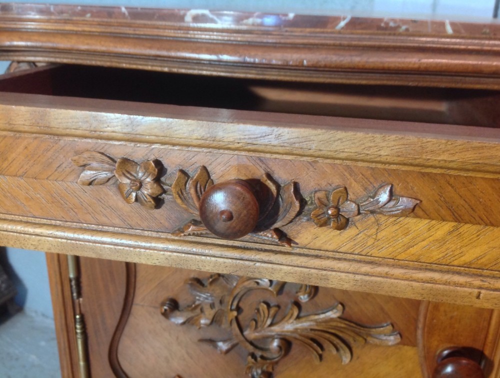 PAIR OF FRENCH WALNUT BEDSIDE CABINETS View XII