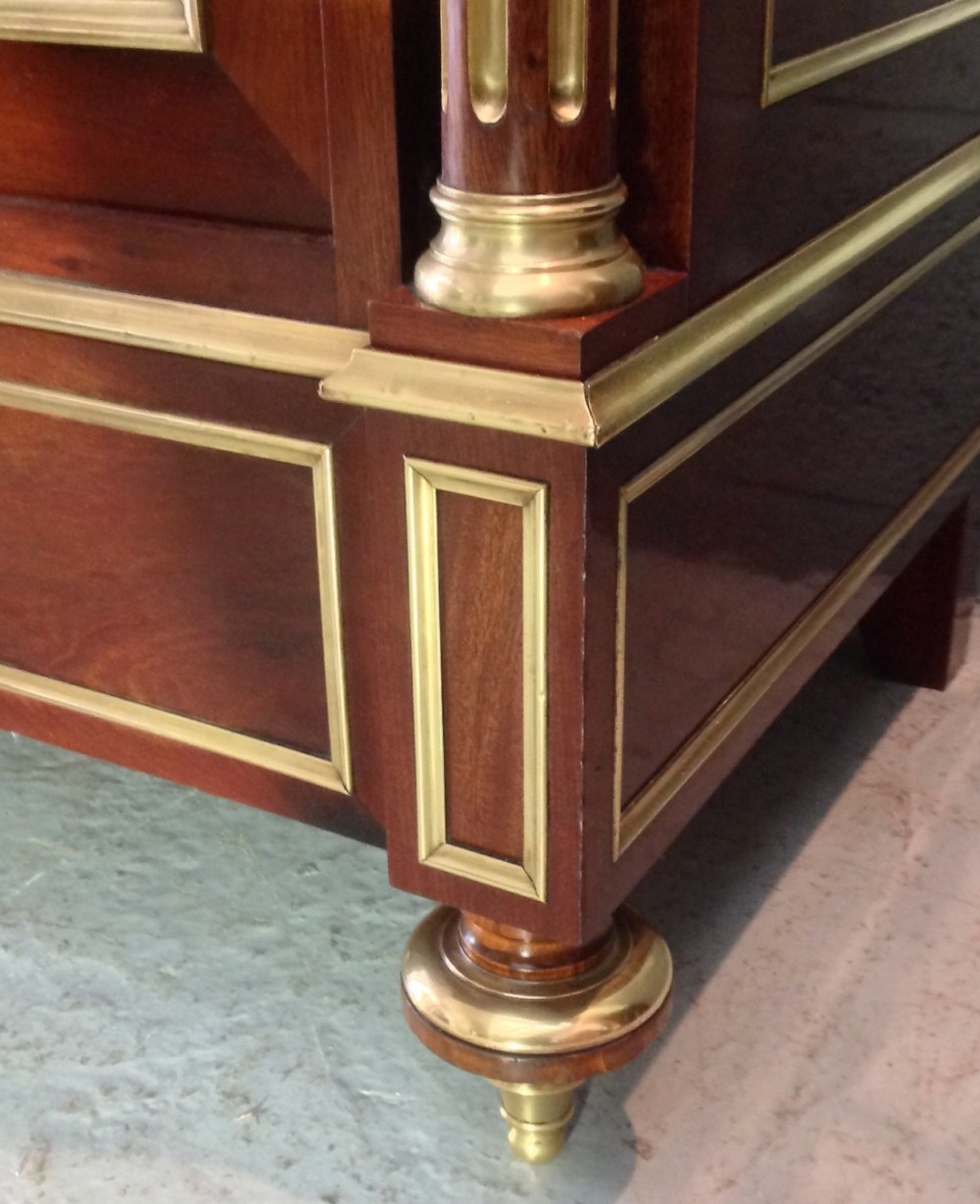FRENCH MAHOGANY AND BRASS INLAID ARMOIRE View IV
