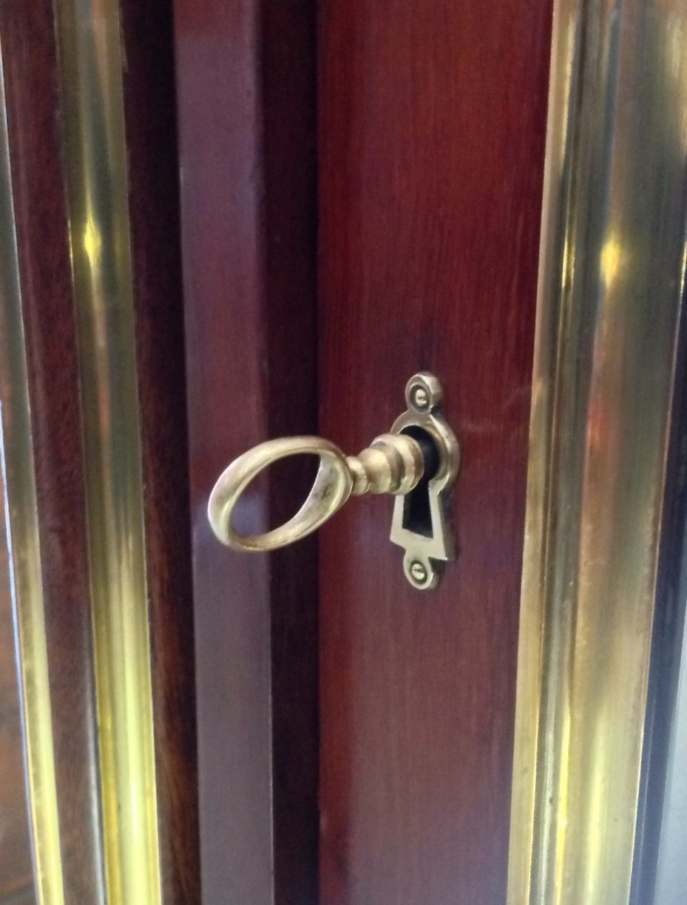 FRENCH MAHOGANY AND BRASS INLAID ARMOIRE View VI