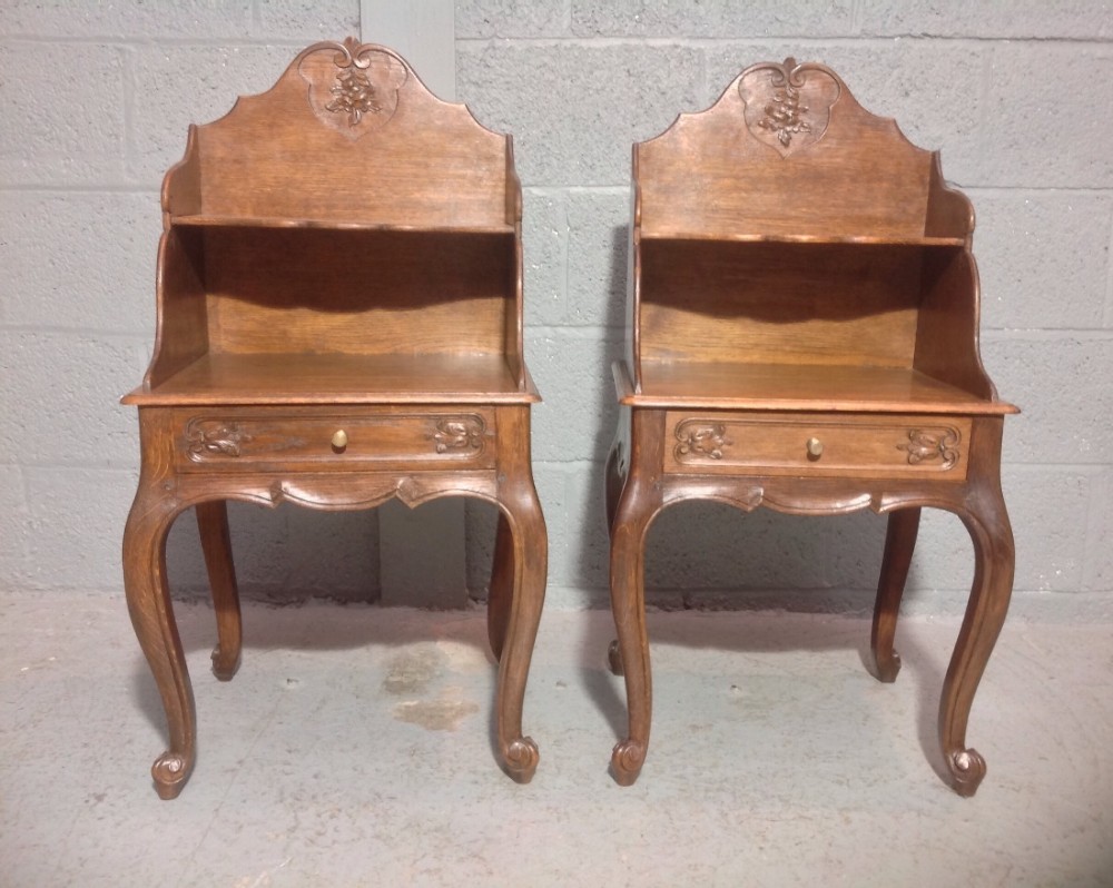 PAIR OF FRENCH OAK BEDSIDE CABINETS View II