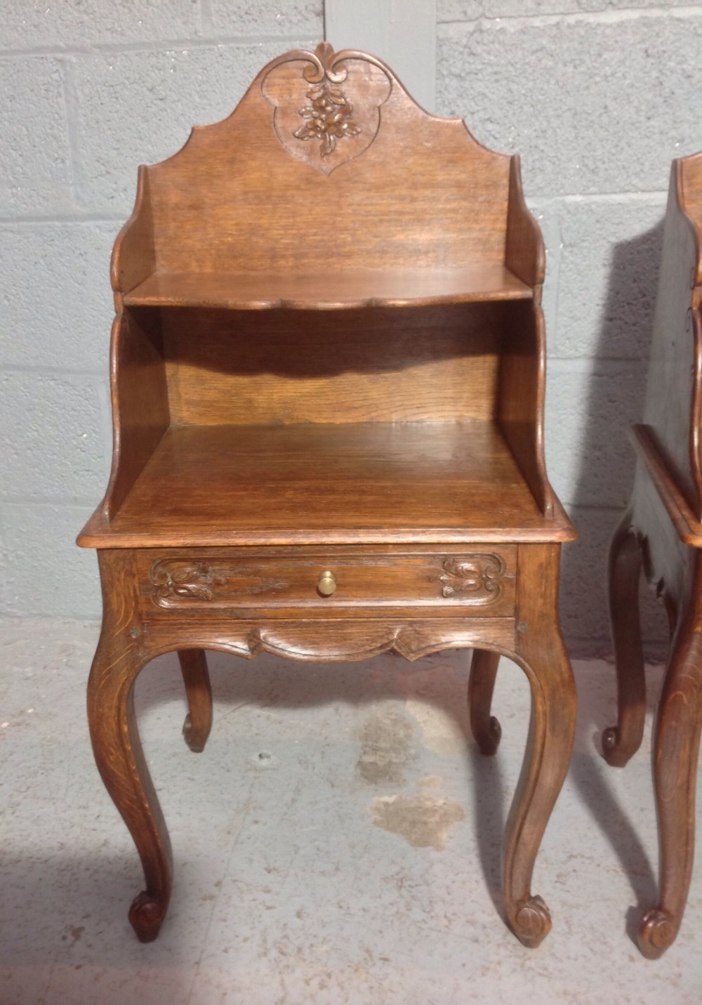 PAIR OF FRENCH OAK BEDSIDE CABINETS View III