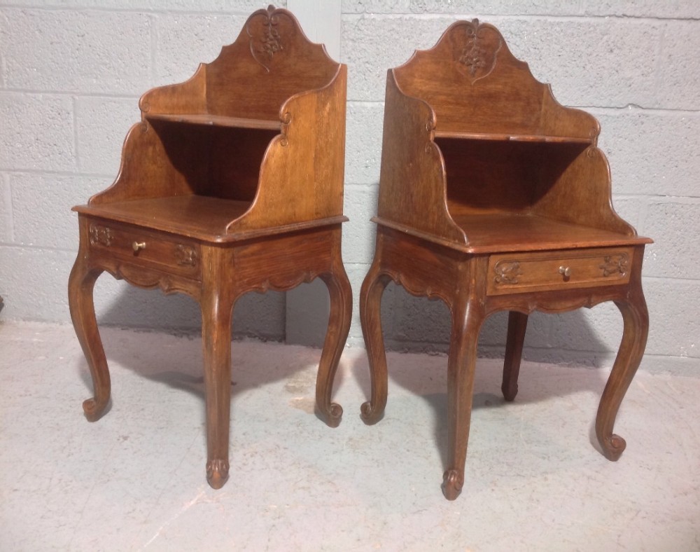 PAIR OF FRENCH OAK BEDSIDE CABINETS View IX