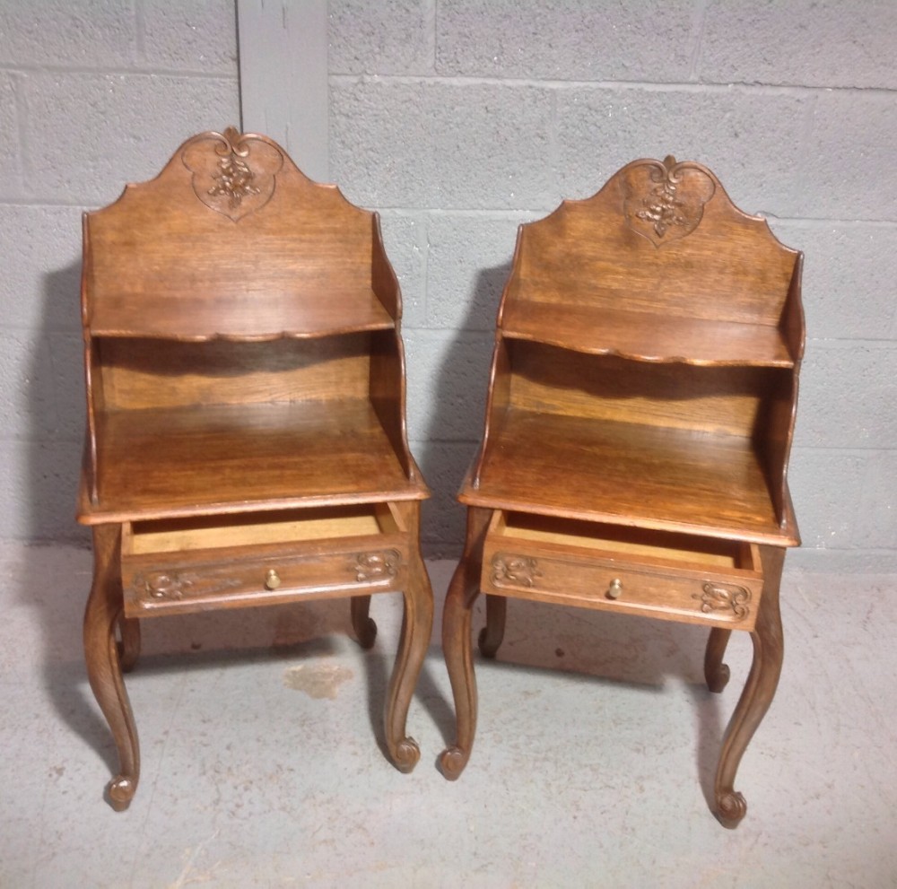 PAIR OF FRENCH OAK BEDSIDE CABINETS View X