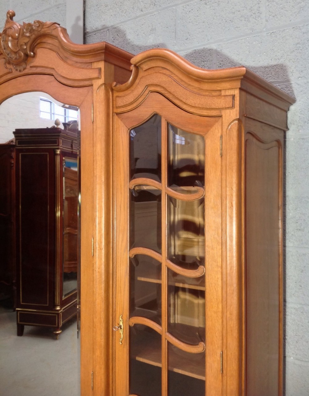 LARGE FRENCH CARVED OAK ARMOIRE View II