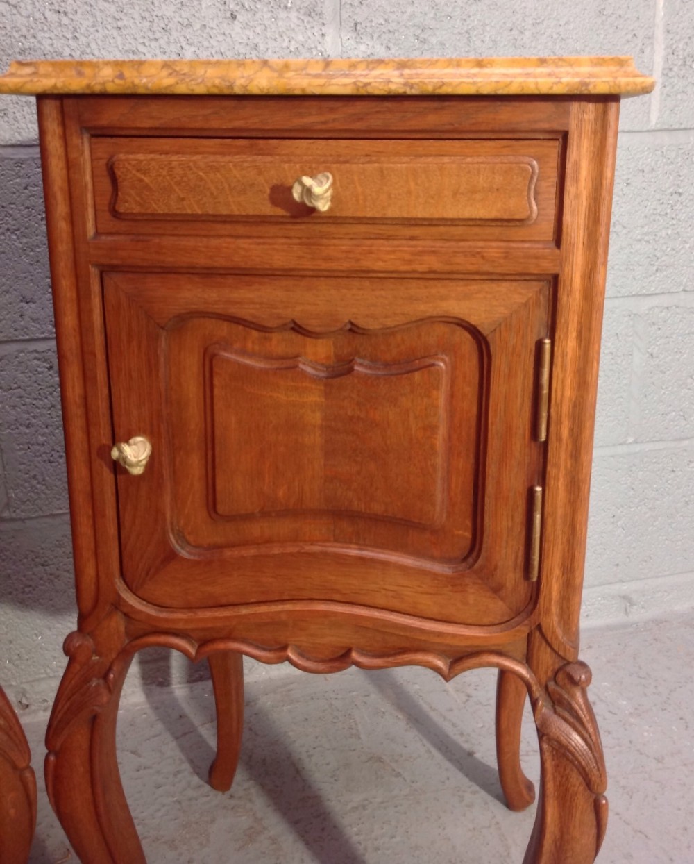 PAIR OF FRENCH OAK BEDSIDE CABINETS View II