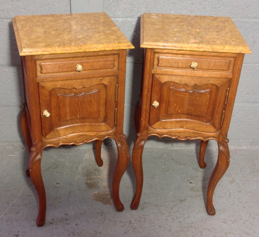 PAIR OF FRENCH OAK BEDSIDE CABINETS View V
