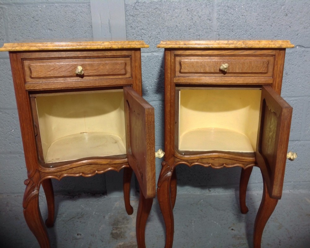 PAIR OF FRENCH OAK BEDSIDE CABINETS View IX