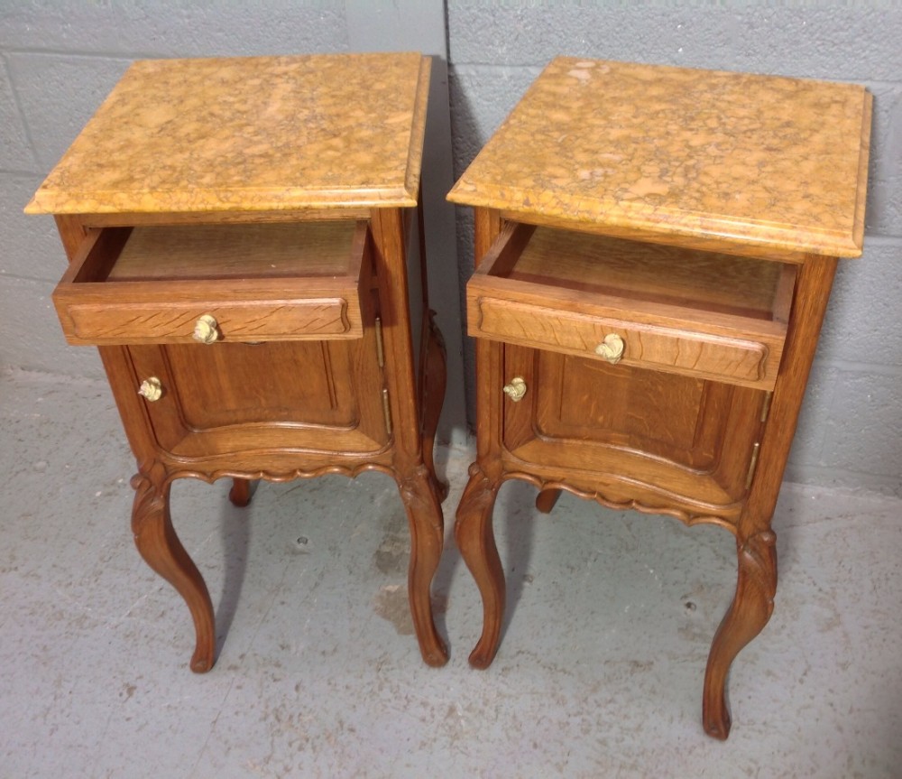 PAIR OF FRENCH OAK BEDSIDE CABINETS View X