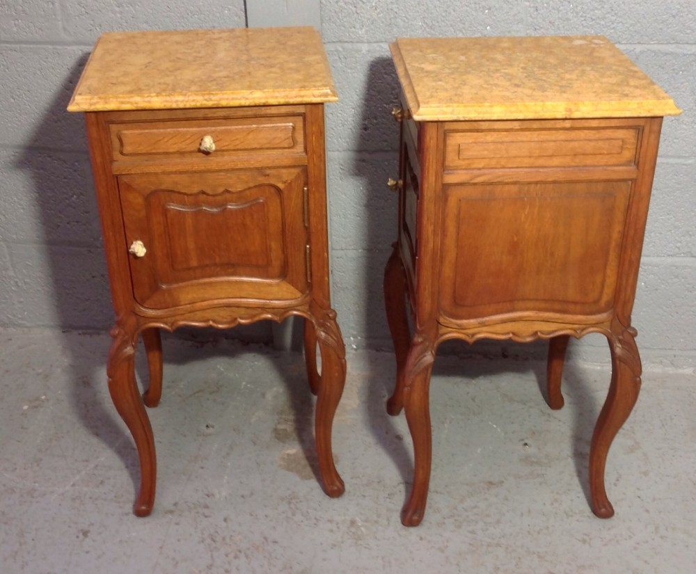 PAIR OF FRENCH OAK BEDSIDE CABINETS View XII