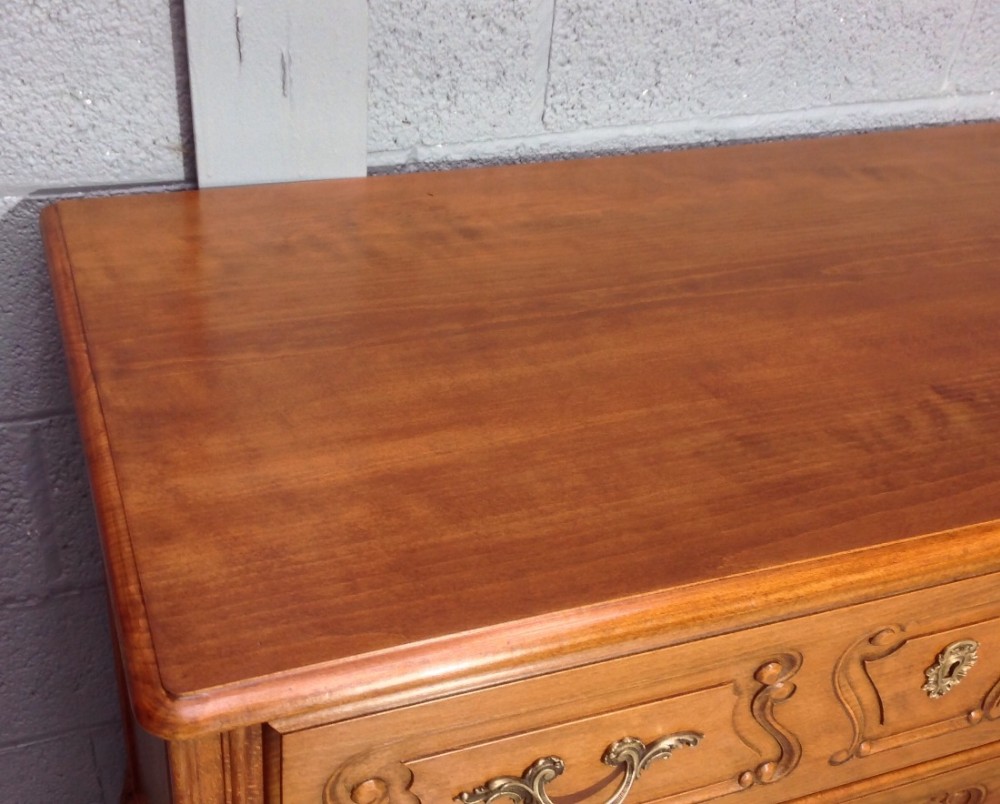FRENCH CARVED WALNUT COMMODE View II