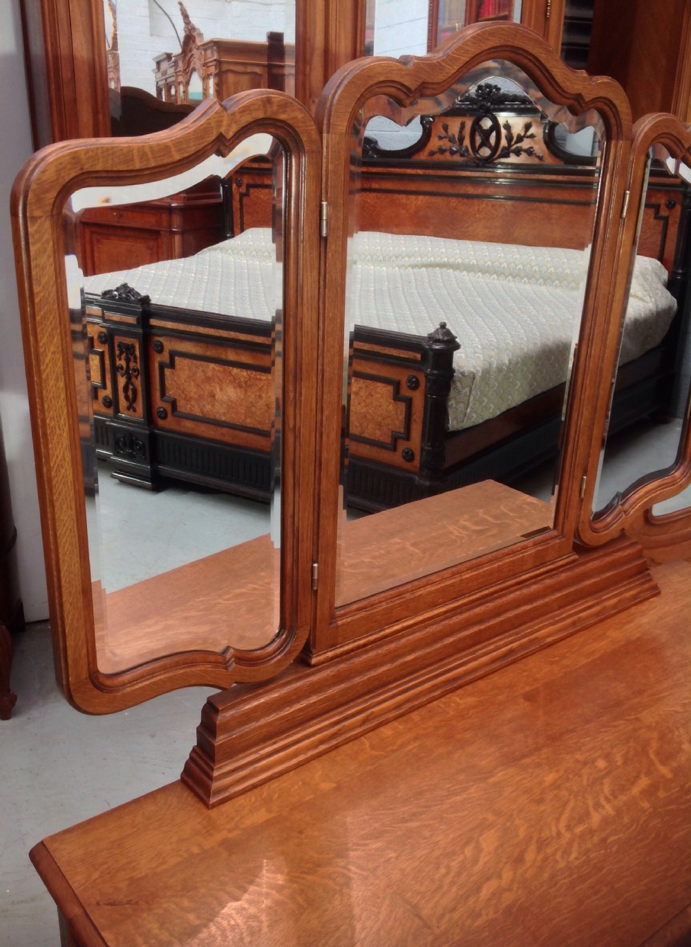 SOLID OAK FRENCH DRESSING TABLE View III