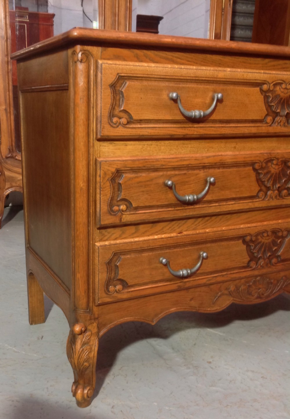 CARVED OAK FRENCH CHEST View IV
