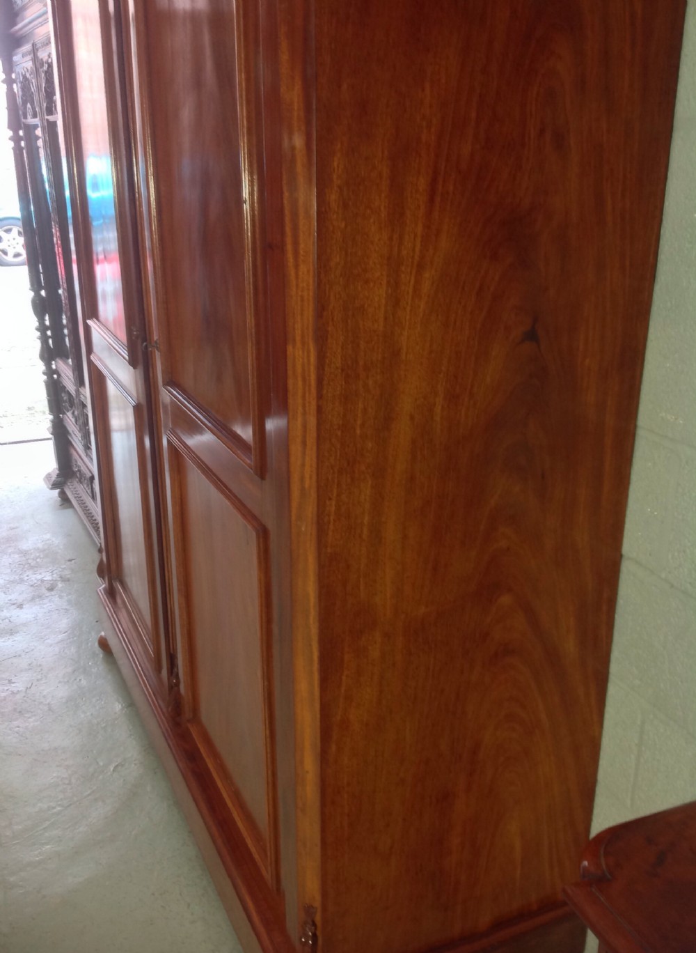 LARGE FRENCH MAHOGANY ARMOIRE View IX