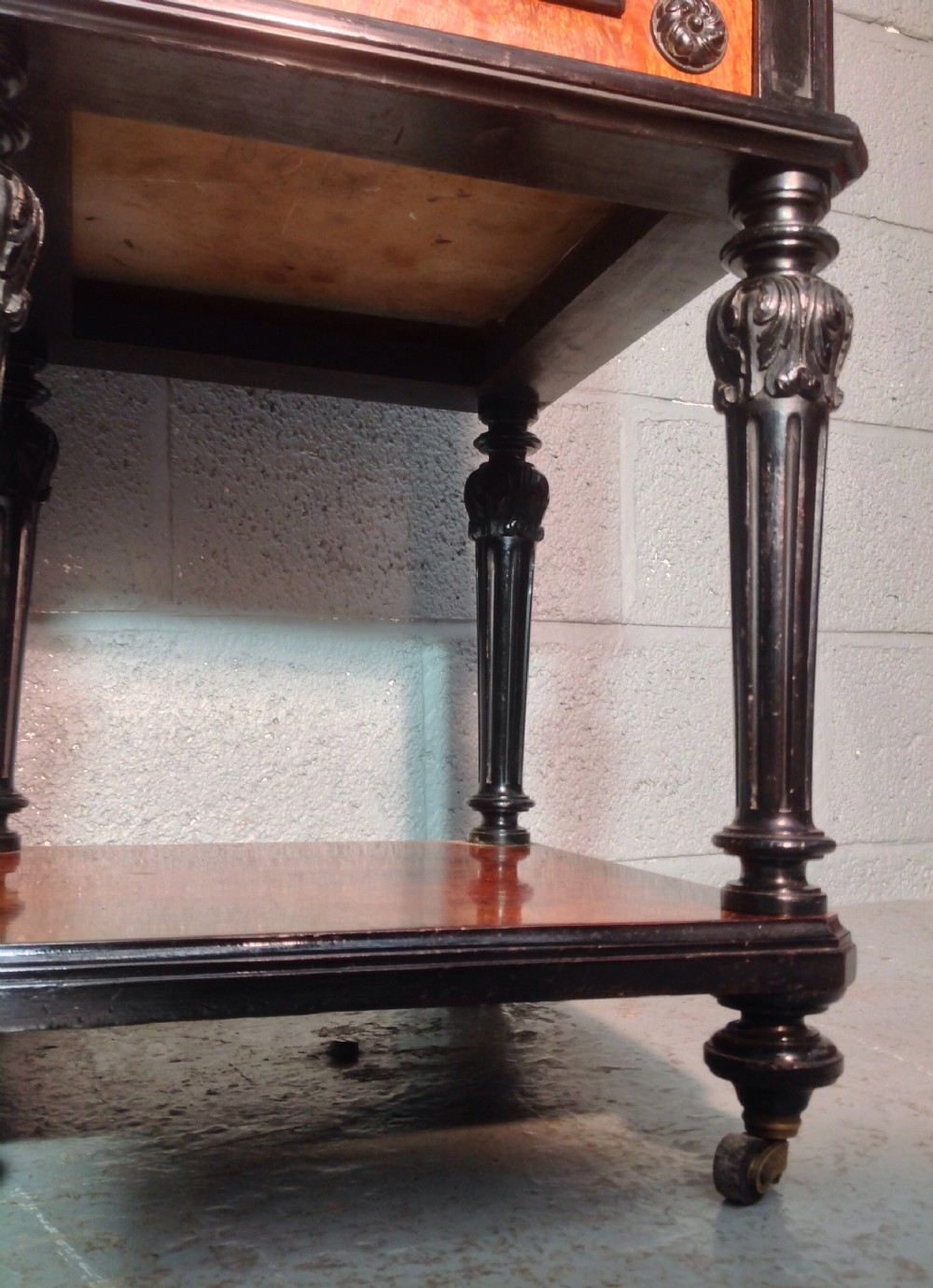 PAIR OF FRENCH AMBOYNA BEDSIDE CABINETS View V