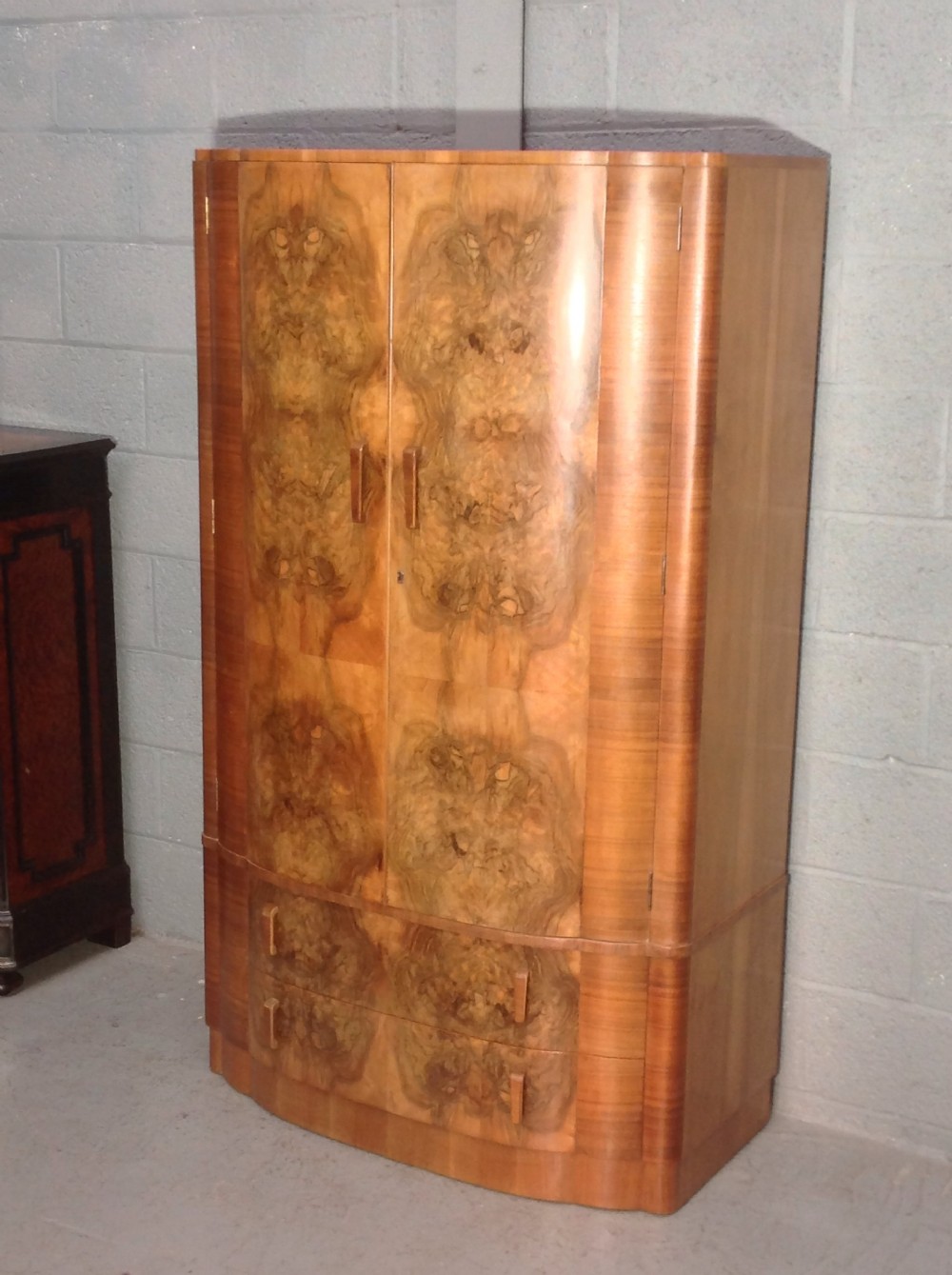 ART DECO WALNUT FITTED WARDROBE 