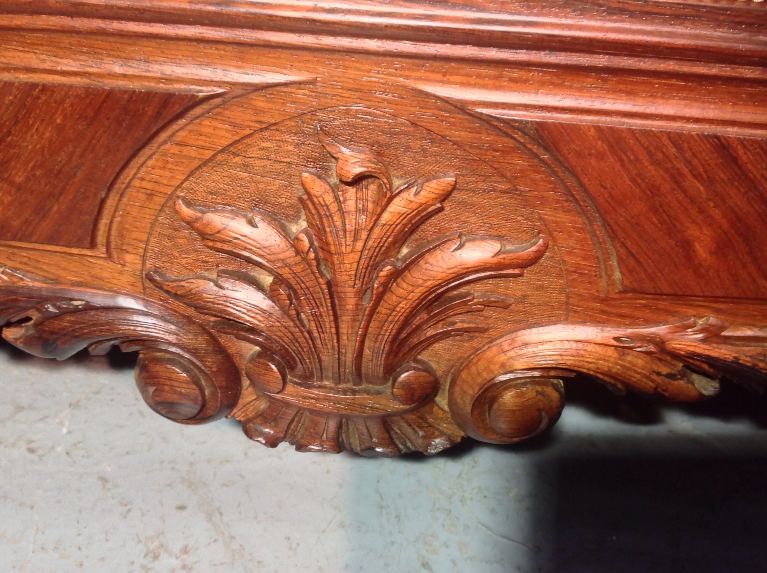 FRENCH ROSEWOOD BED NEWLY UPHOLSTERED View V