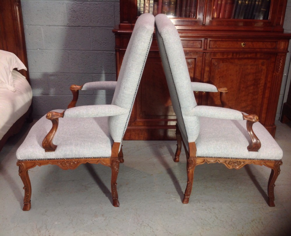 PAIR OF FRENCH WALNUT FAUTEUILS  View II