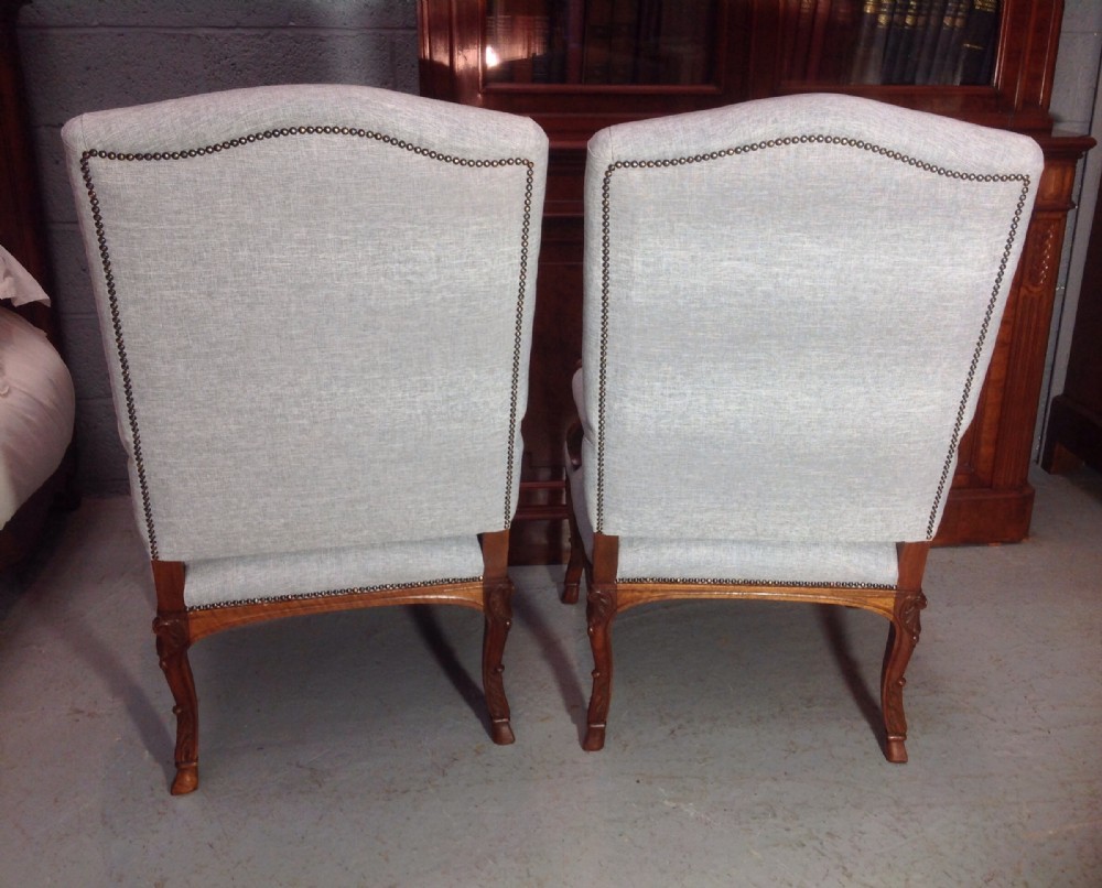 PAIR OF FRENCH WALNUT FAUTEUILS  View VIII