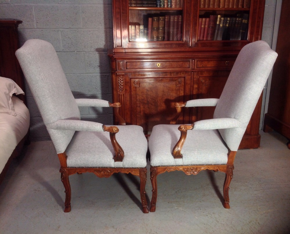 PAIR OF FRENCH WALNUT FAUTEUILS  View IX