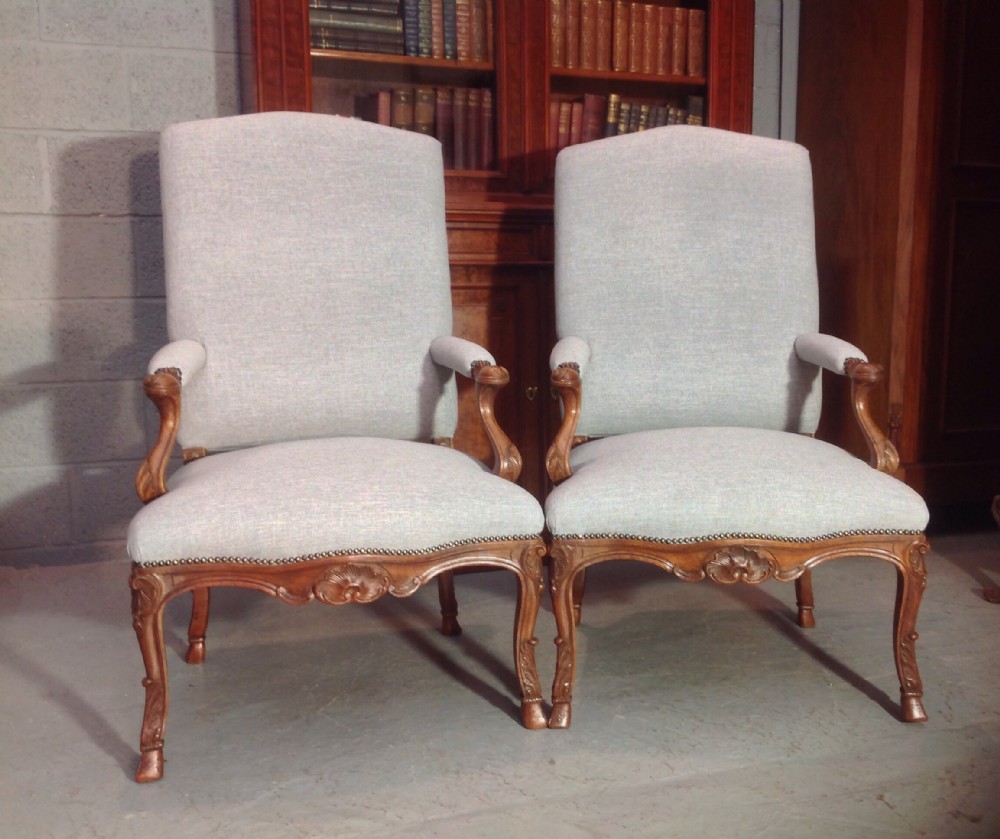 PAIR OF FRENCH WALNUT FAUTEUILS  View XI