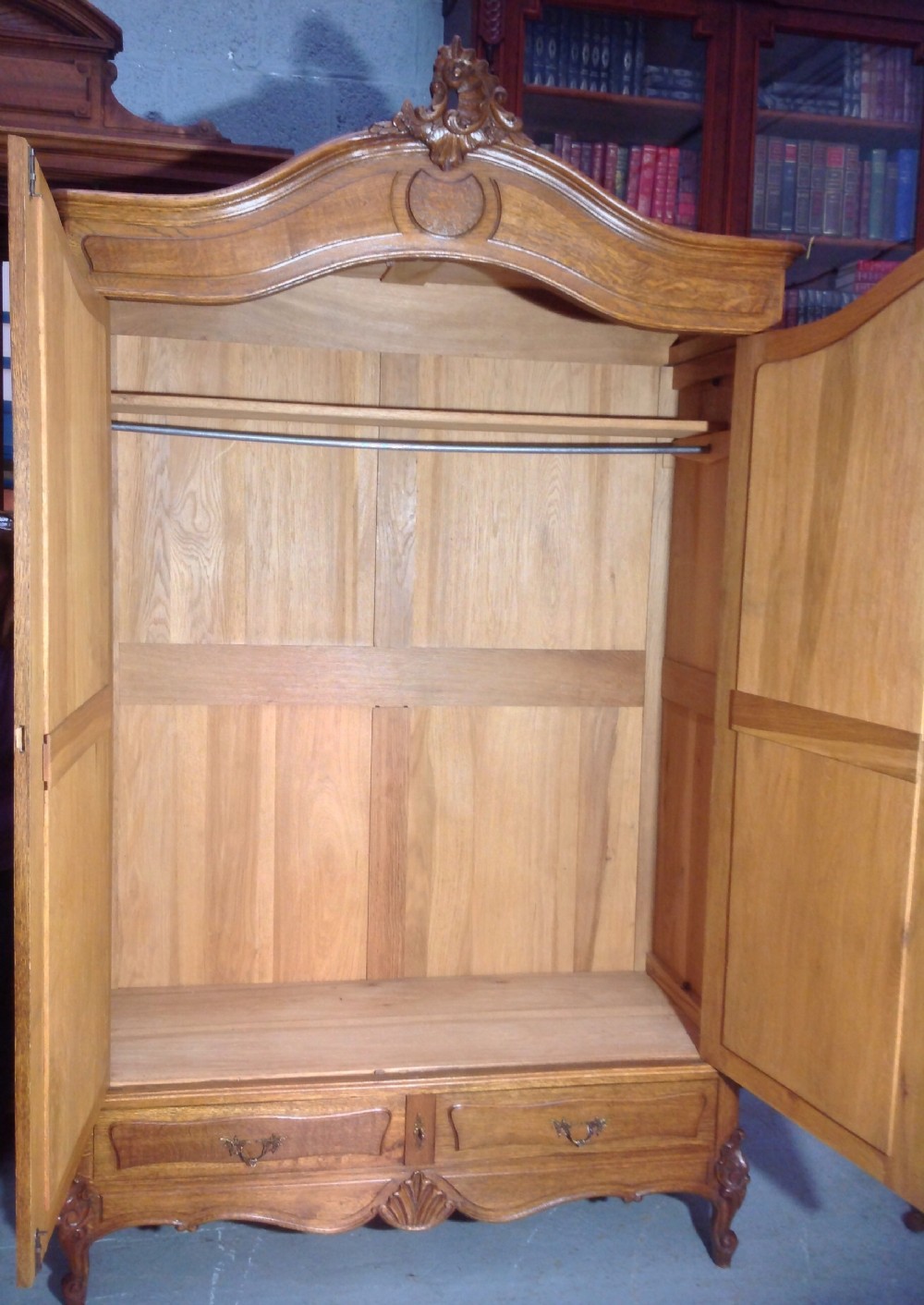 CARVED OAK FRENCH ARMOIRE View III