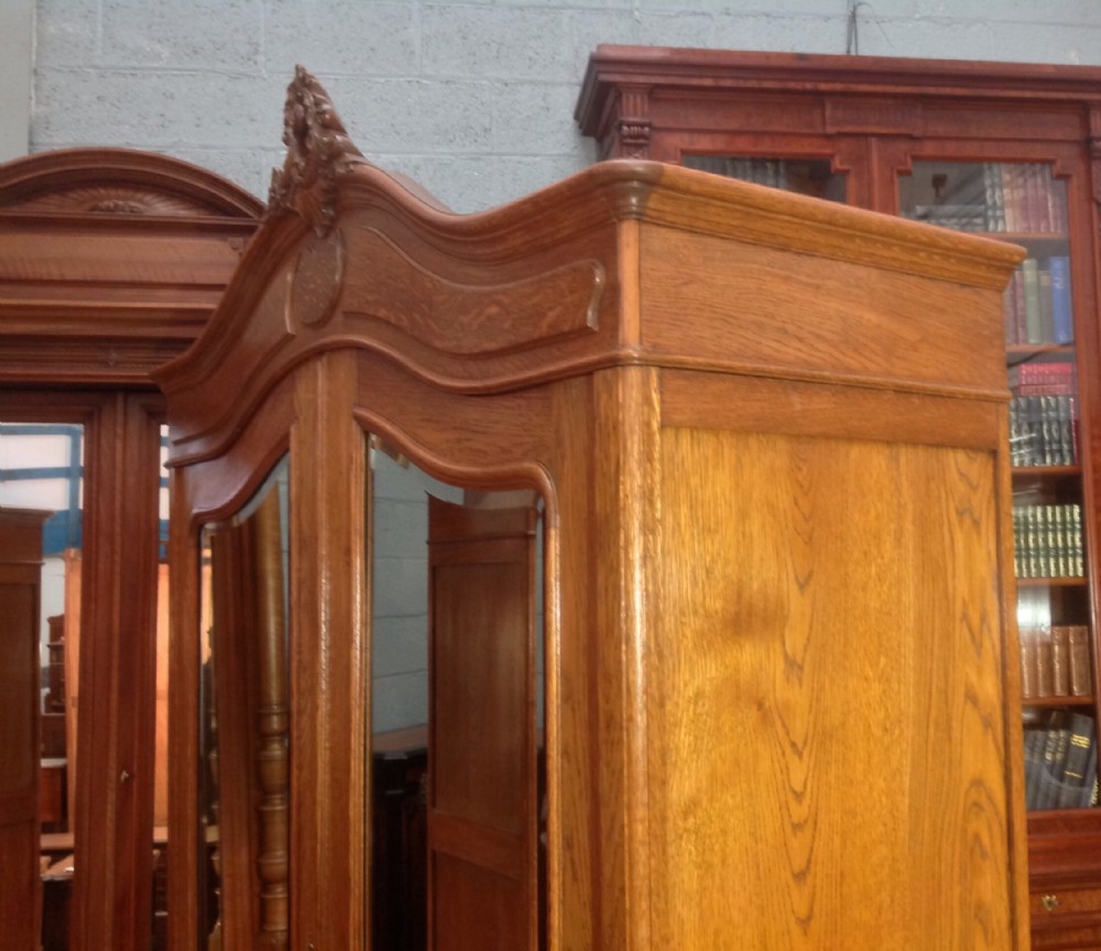 CARVED OAK FRENCH ARMOIRE View VI