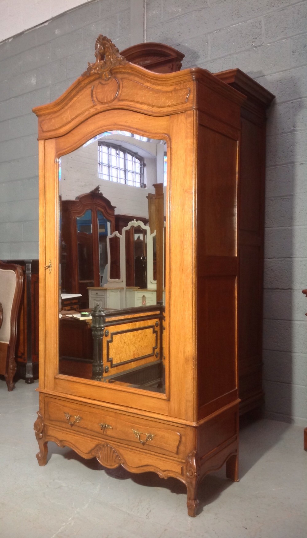 CARVED OAK FRENCH AMOIRE View IX