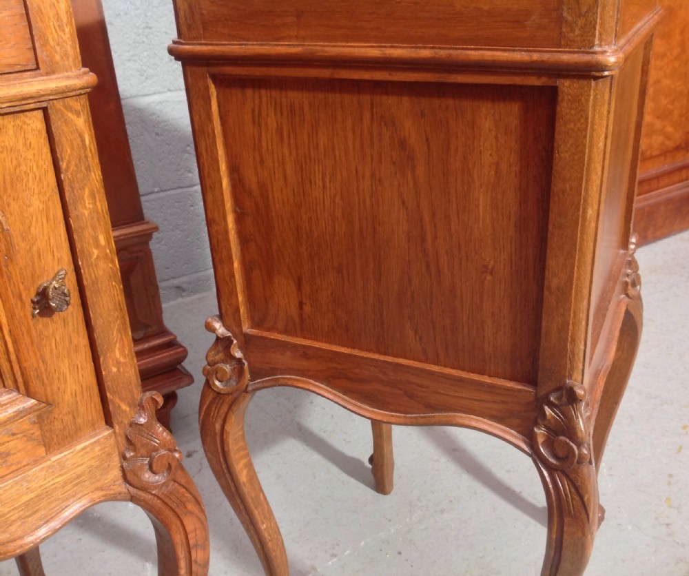 PAIR OF FRENCH OAK BEDSIDE CABINETS View VI