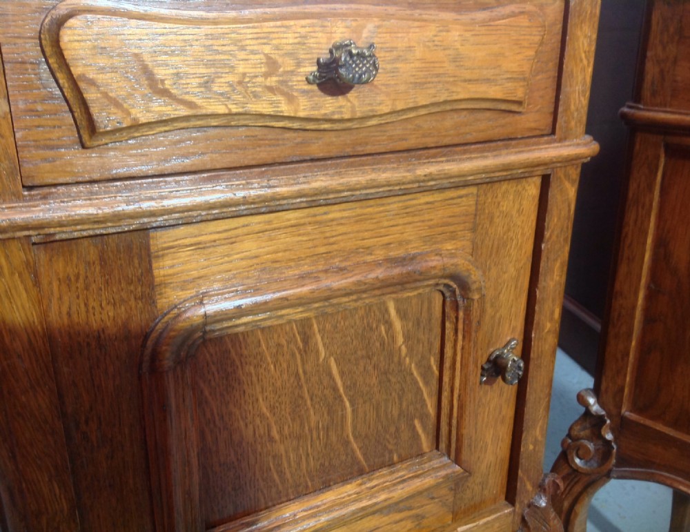 PAIR OF FRENCH OAK BEDSIDE CABINETS View VII