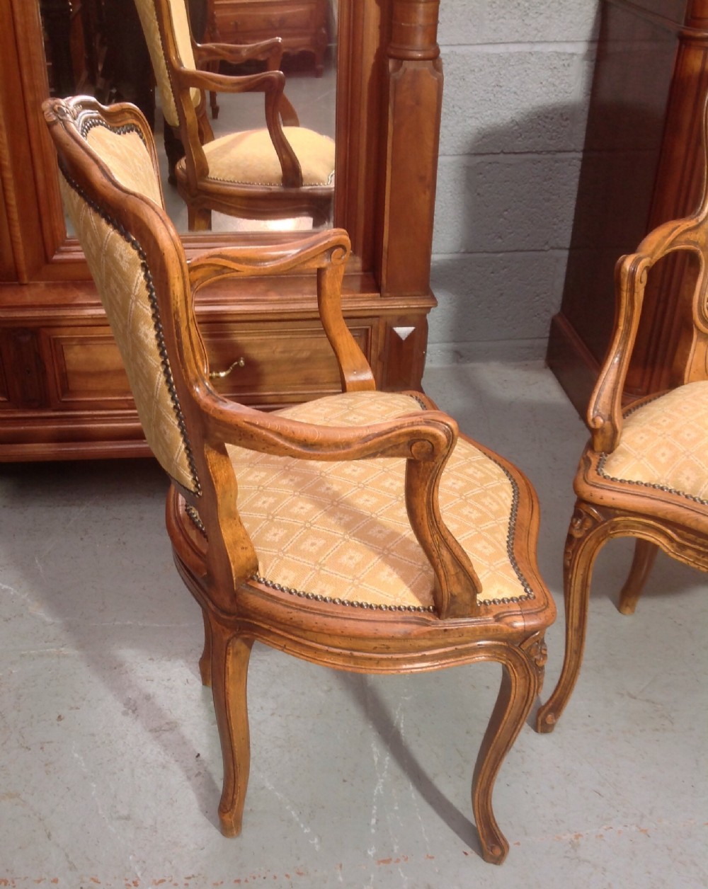PAIR OF FRENCH WALNUT CHAIRS View II