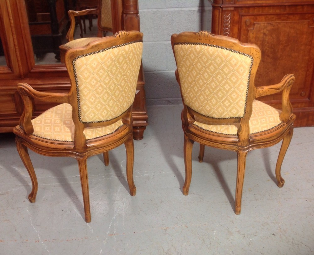 PAIR OF FRENCH WALNUT CHAIRS View III