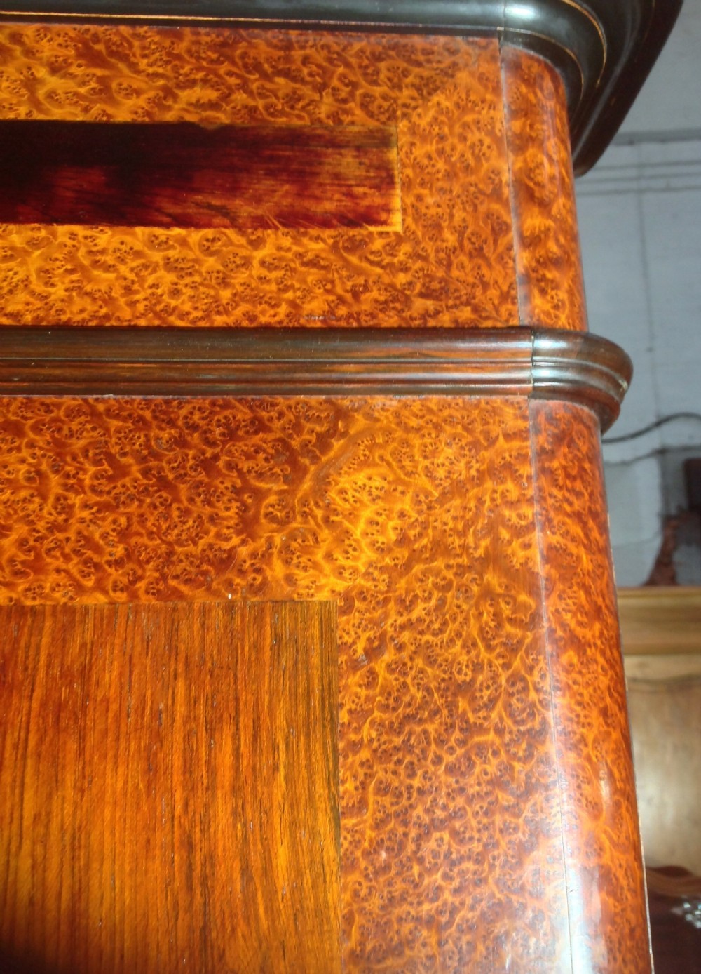 FRENCH AMBOYNA SINGLE ARMOIRE View V