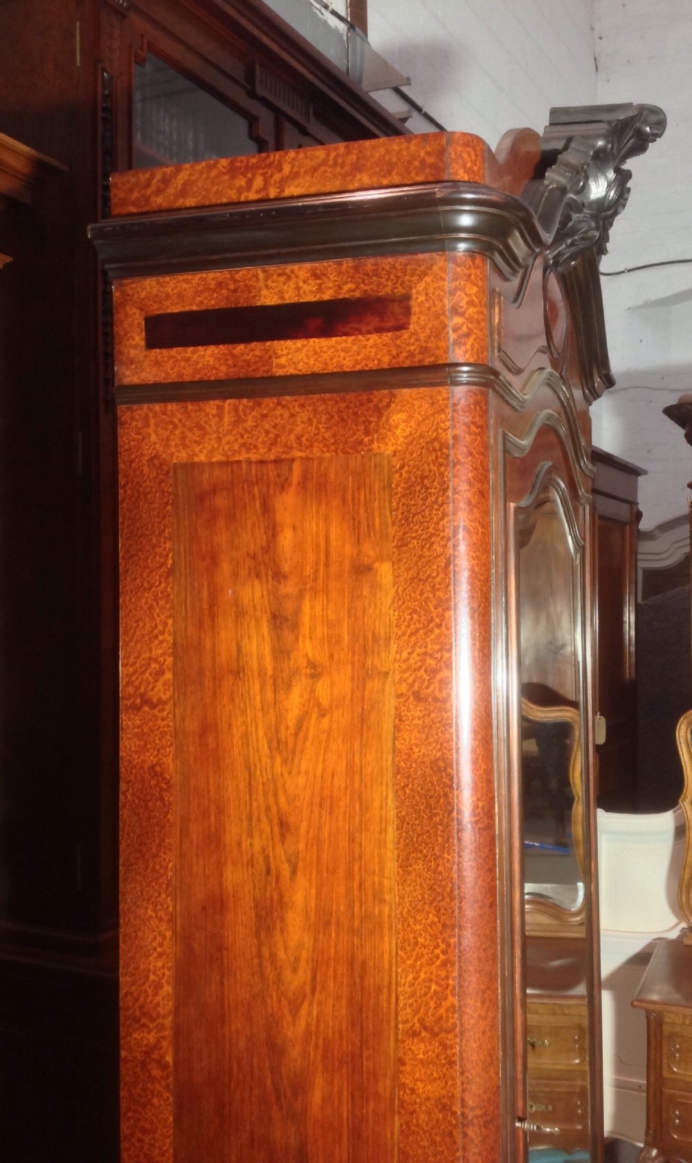 FRENCH AMBOYNA SINGLE ARMOIRE View VIII