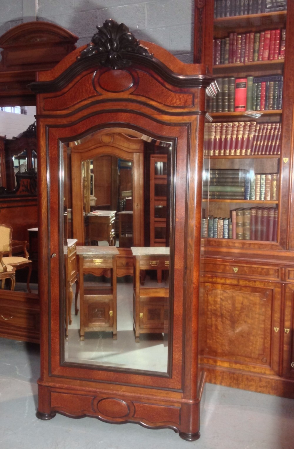 FRENCH AMBOYNA SINGLE ARMOIRE View X