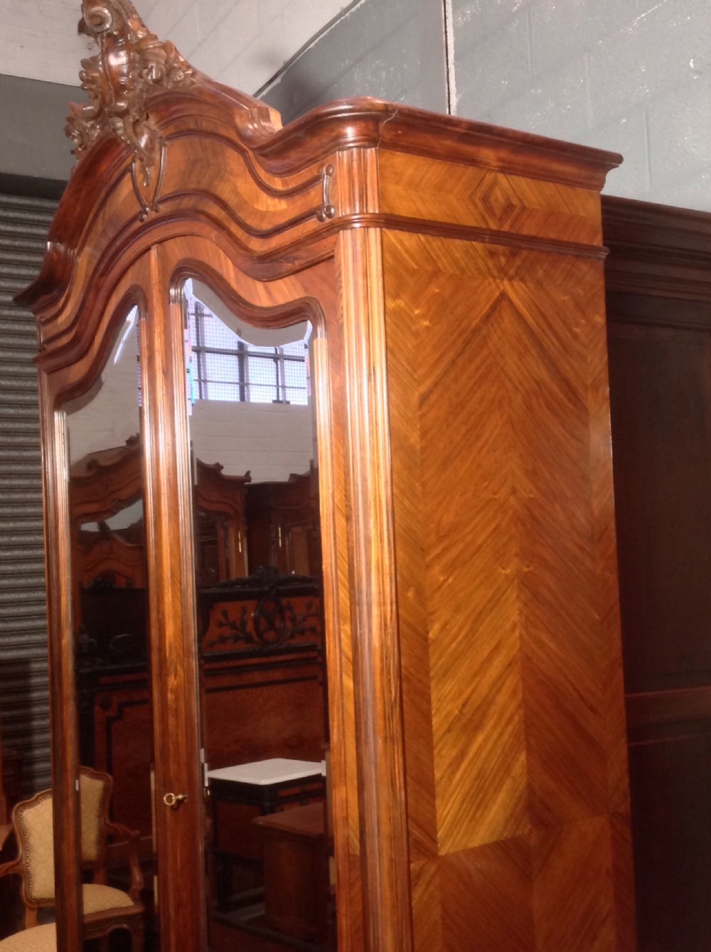 FRENCH ROSEWOOD ARMOIRE View III