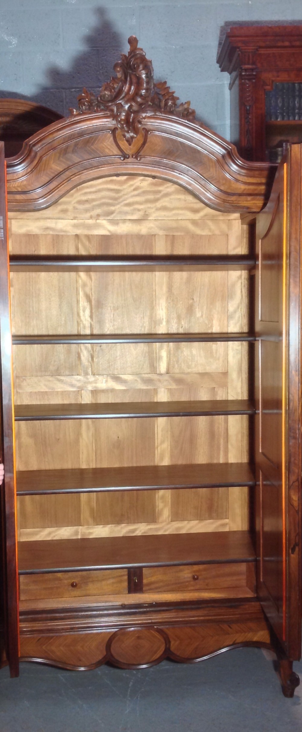 FRENCH ROSEWOOD ARMOIRE View V