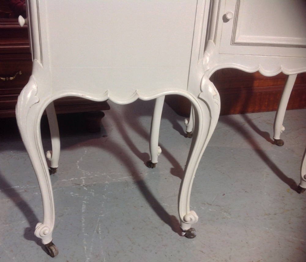 PAIR OF PAINTED FRENCH BEDSIDE CABINETS View VI